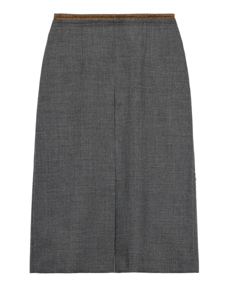 Prada rush stitch midi-skirt - Grau Grau