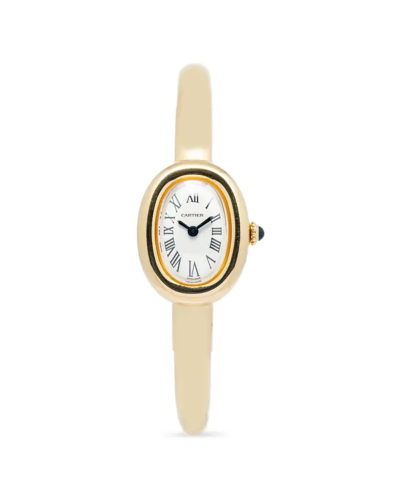 Cartier 18kt Baignoire Gelbgoldhalskette 18mm - Weiß Weiß