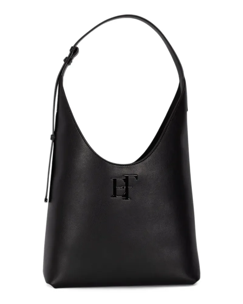 Elisabetta Franchi logo-plaque tote bag - Schwarz Schwarz