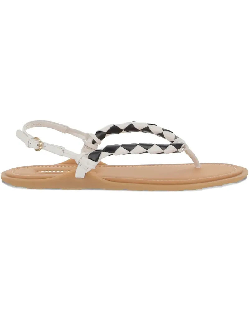 Miu Miu Zweifarbige Sandalen - Weiß Weiß