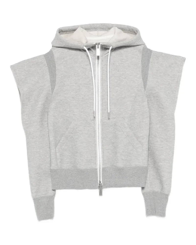 Sacai zip sponge sweatshirt - Grau Grau