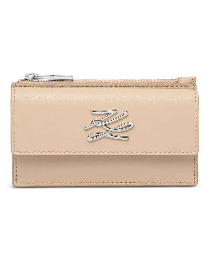 Karl Lagerfeld Portemonnaie mit Logo-Schild - Nude Nude