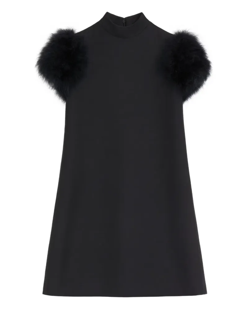 Valentino Garavani Minikleid mit Federn - Schwarz Schwarz