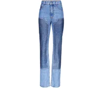 Kristallverzierte Jeans - Blau