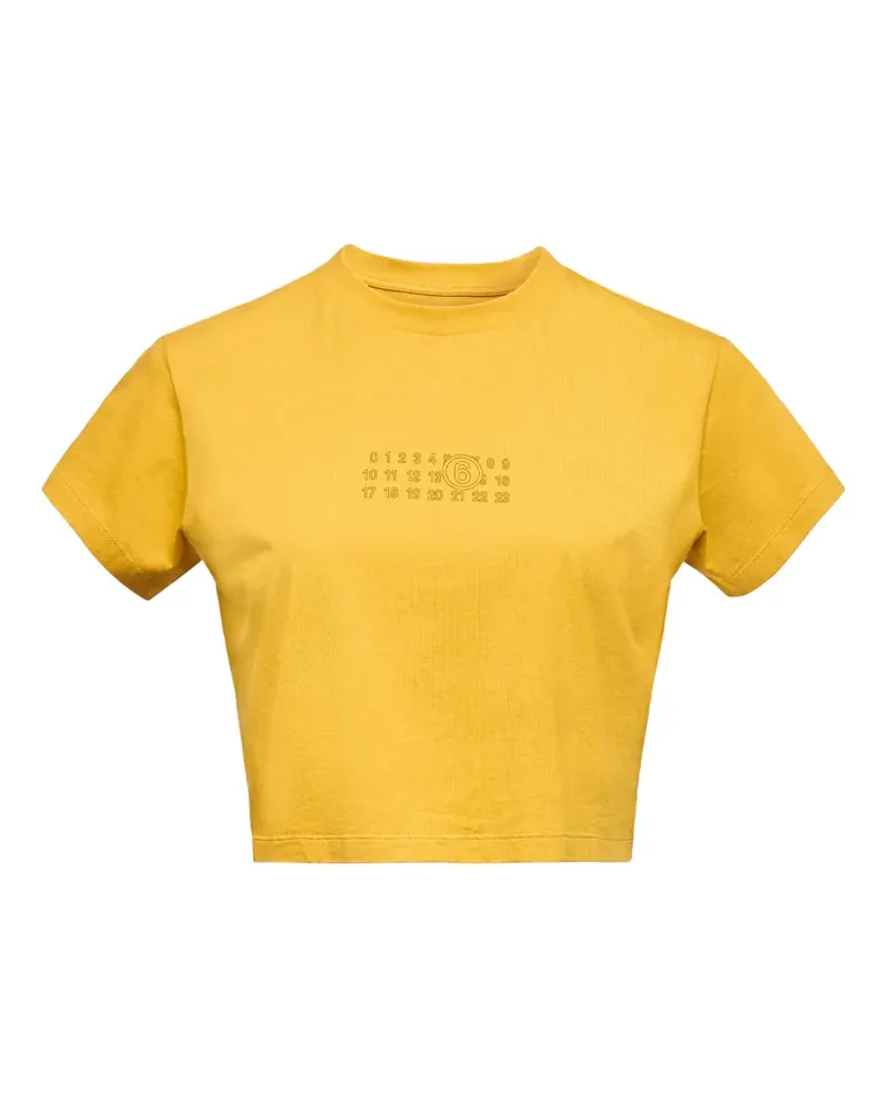 Maison Margiela T-Shirt mit Nummern-Print - Gelb Gelb