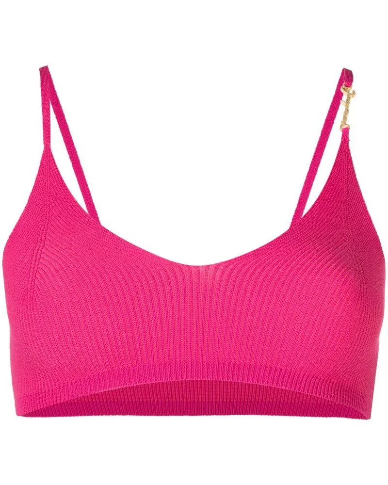 Jacquemus Gestricktes La Bandeau Pralu Bralette - Rosa Rosa