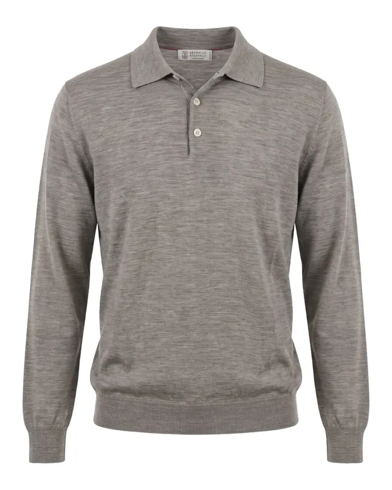 Brunello Cucinelli Fein gestrickter Pullover - Grau Grau