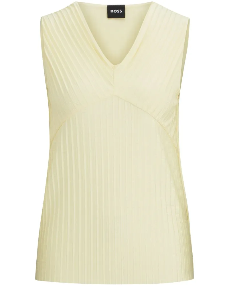 HUGO BOSS Oberteil mit V-Ausschnitt - Nude Nude