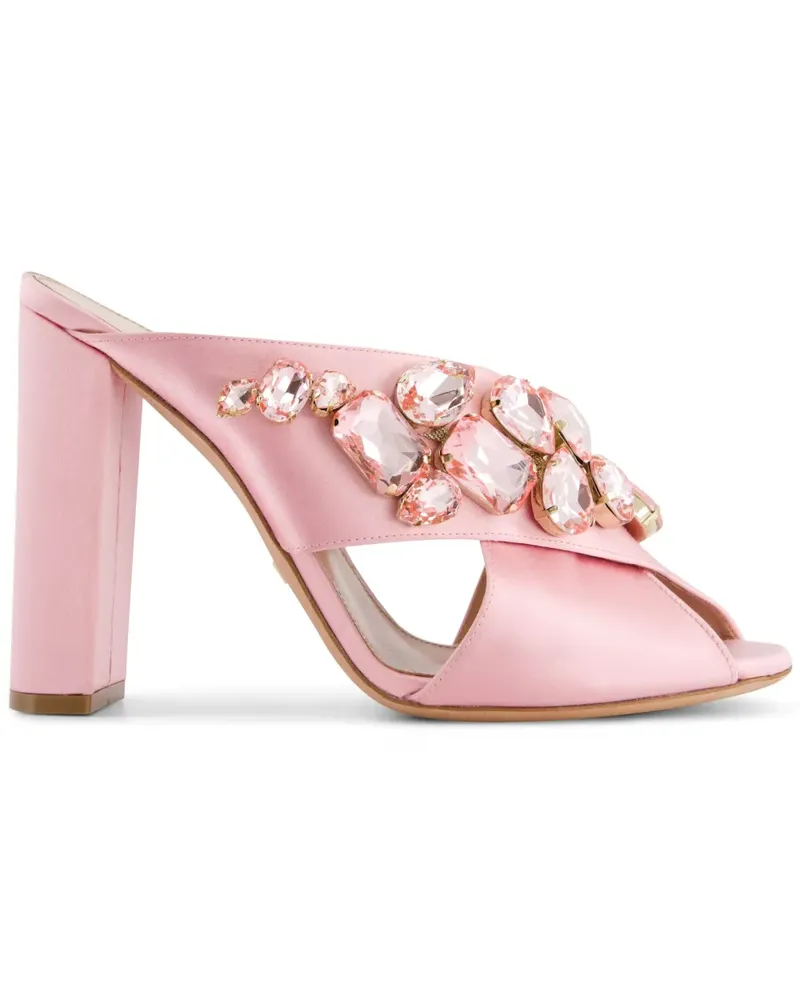Giambattista Valli Pantoletten mit Kristallen - Rosa Rosa
