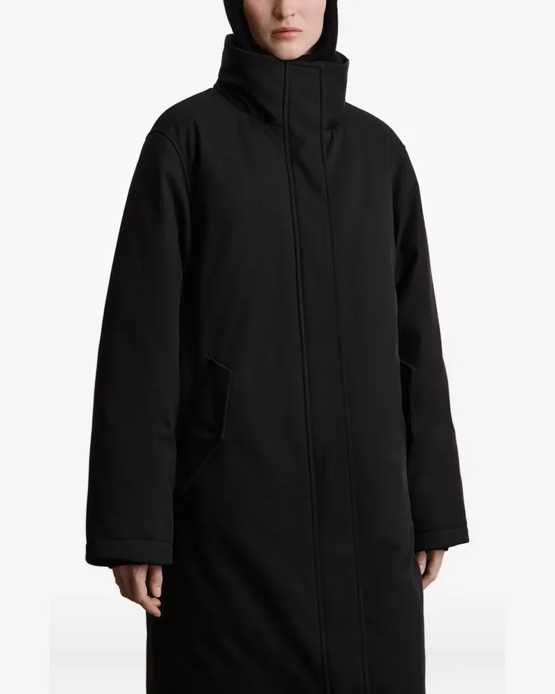 12 STOREEZ Gefütterter Mantel - Schwarz Schwarz