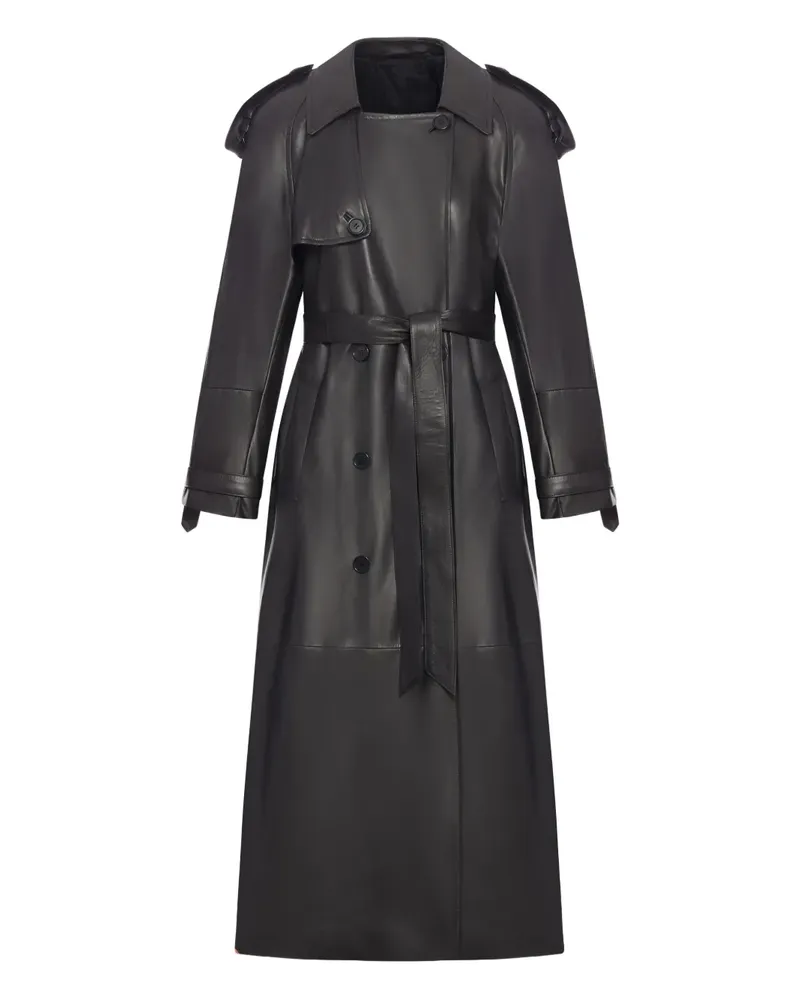 Salvatore Santoro belted trench coat - Schwarz Schwarz