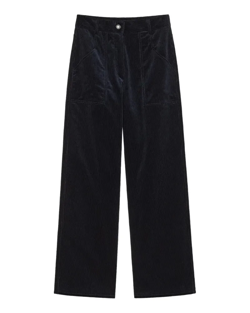 forte_forte Straight-Leg-Hose aus Cord - Blau Blau