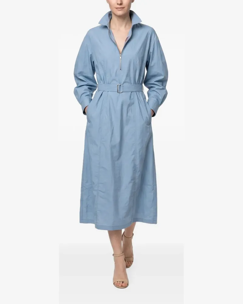 Brunello Cucinelli Midikleid mit Gürtel - Blau Blau