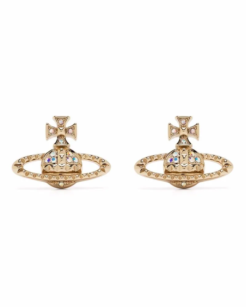 Vivienne Westwood Orb Ohrringe mit Kristallen - Gold Gold