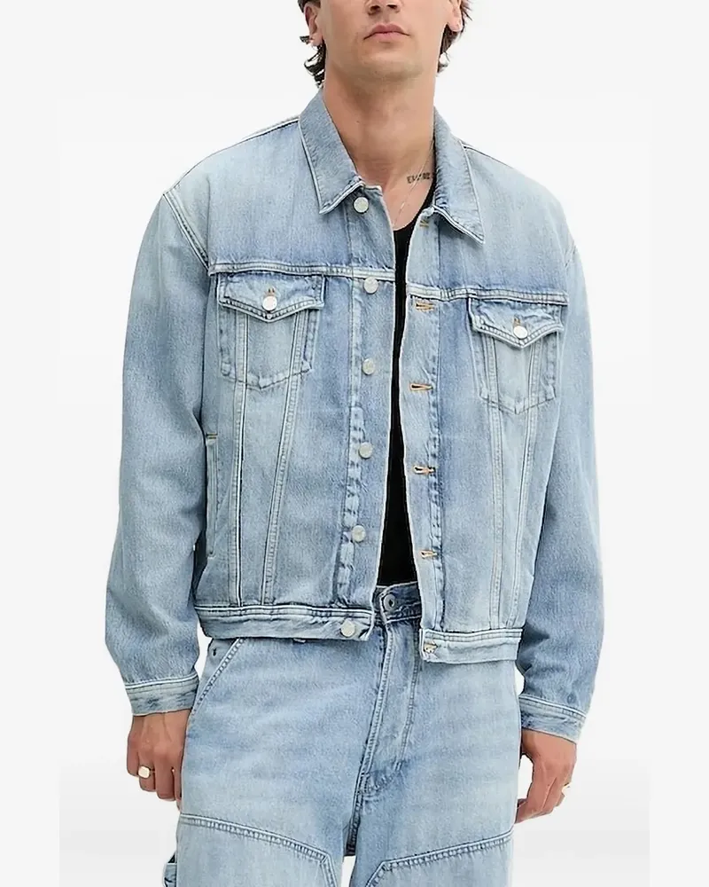Won Hundred Jeansjacke mit Knopfleiste - Blau Blau