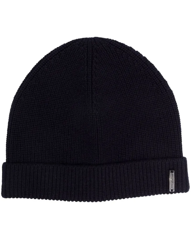 Corneliani Gerippte Mütze - Blau Blau