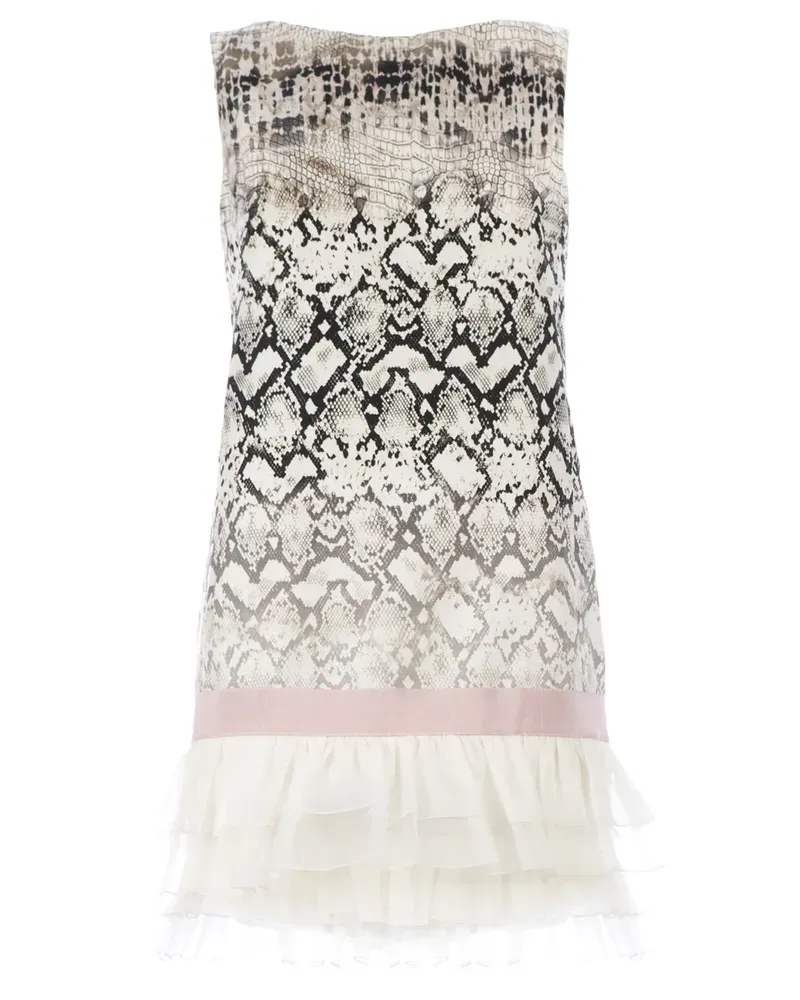 Giambattista Valli snake skin print dress - Schwarz Schwarz