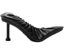 Geraffte Tug Pumps 80mm - Schwarz