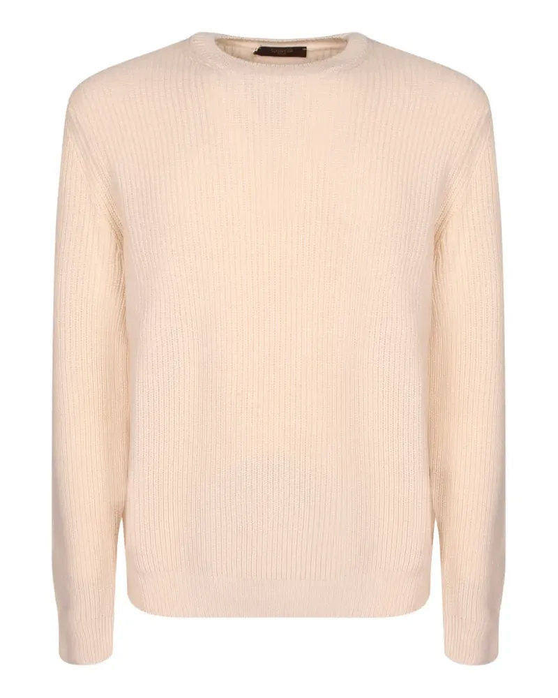 Zanone Gerippter Strickpullover - Nude Nude