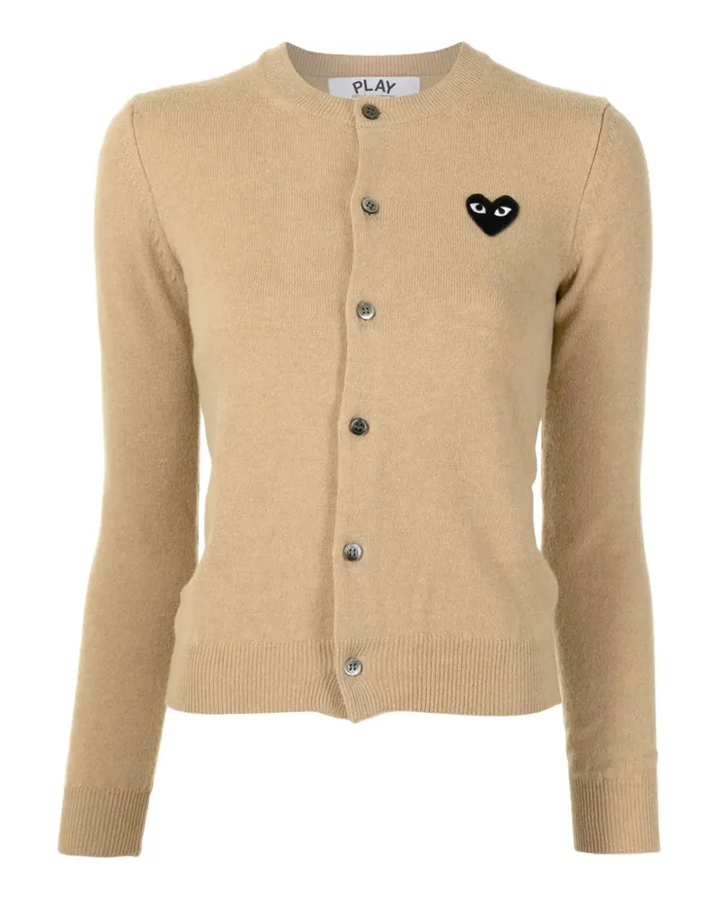 Comme des Garçons Cardigan mit Herz-Patch - Nude Nude