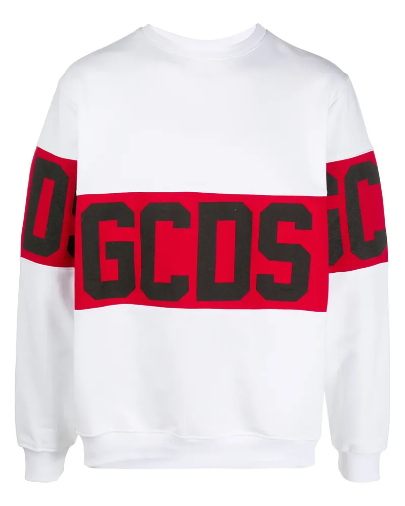GCDS logo band cotton sweatshirt - Weiß Weiß