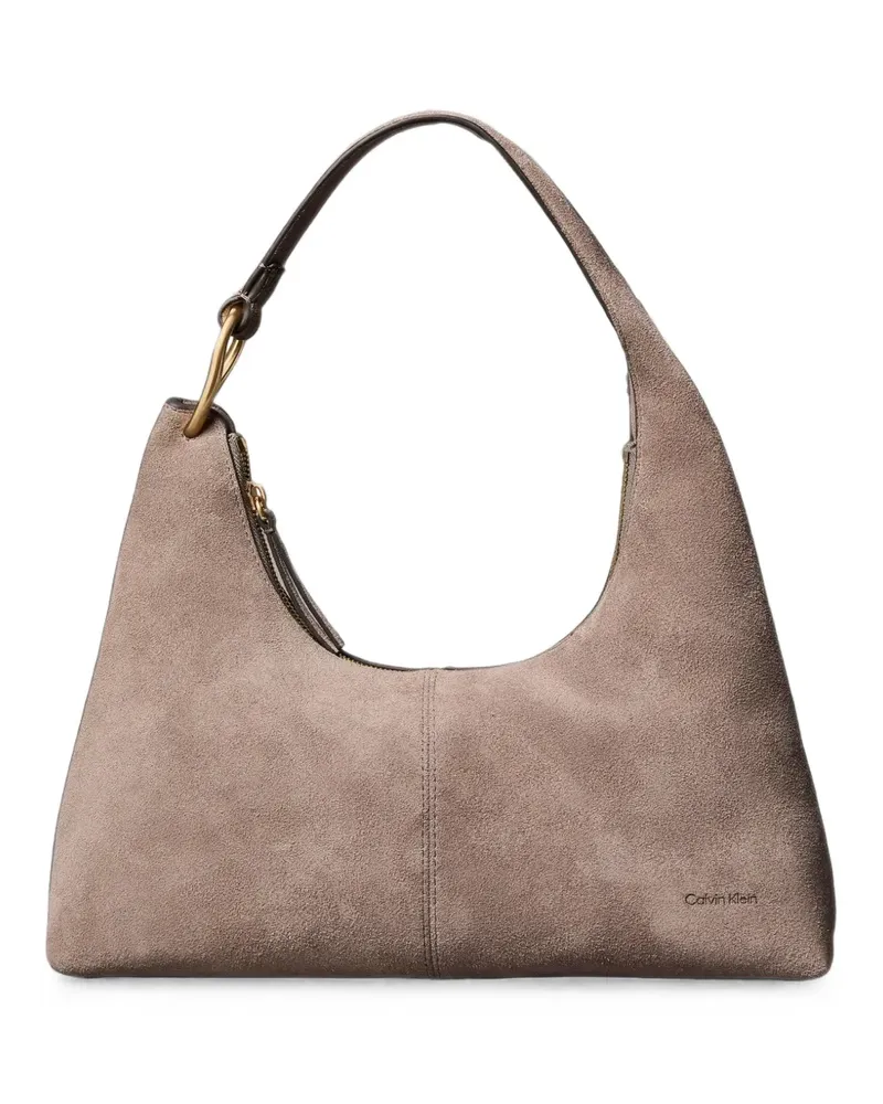 Calvin Klein suede shoulder bag - Nude Nude