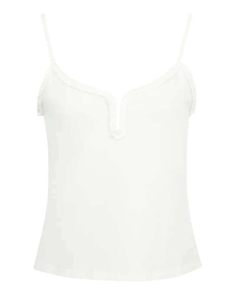 Deiji Studios ruffle-trim Clasp singlet top - Weiß Weiß