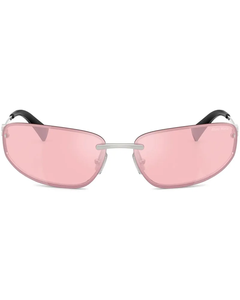 Miu Miu Cat-Eye-Brille - Silber Silber