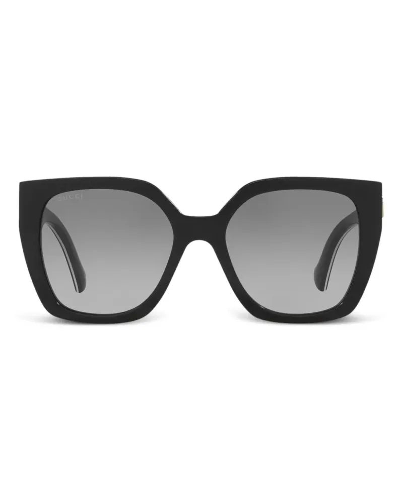 Gucci Black Sonnenbrille im Butterfly-Design - Schwarz Schwarz
