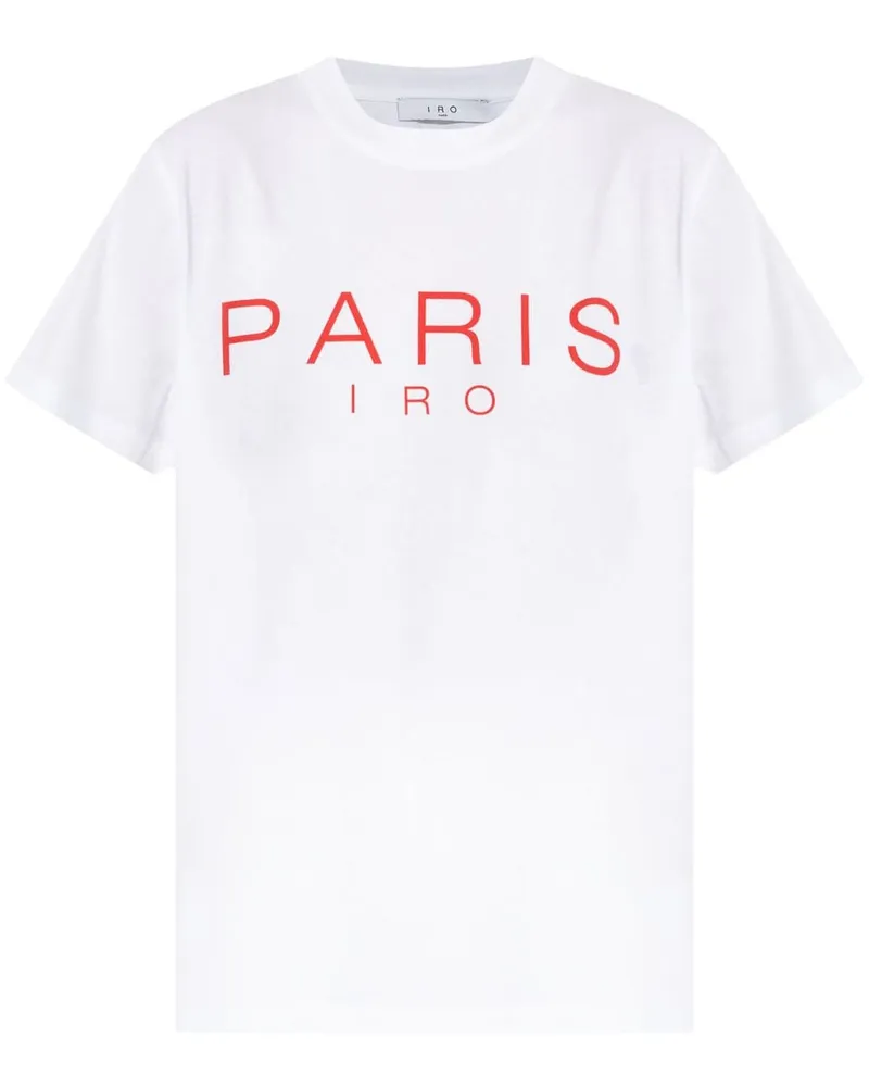 IRO T-Shirt mit Logo-Print Weiß