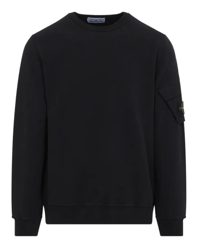 Stone Island Sweatshirt mit Logo-Patch - Schwarz Schwarz
