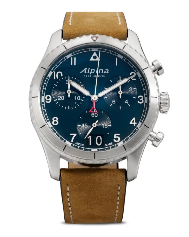 Alpina Watches Startimer Pilot Quartz Chronograph Big Date 41mm - Blau Blau