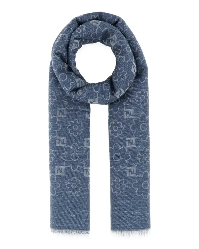 Fendi Schal mit FF-Motiv - Blau Blau