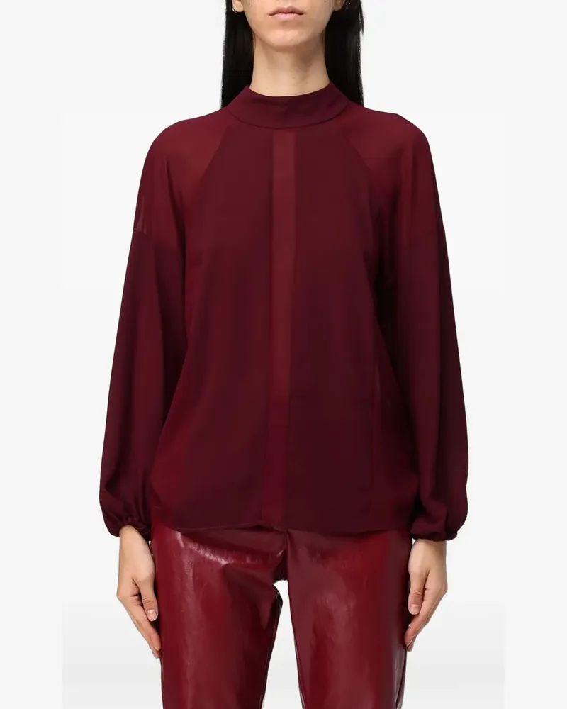 Hanita sheer-panelled high-neck top - Rot Rot