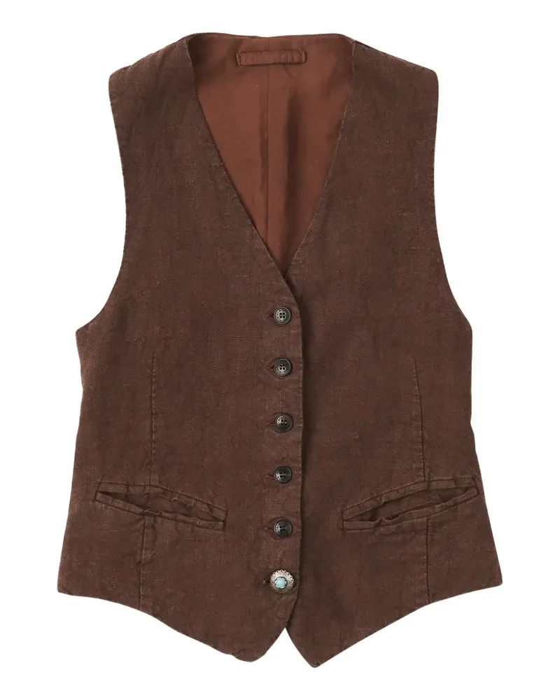 Fortela Debby button single-breasted vest - Braun Braun