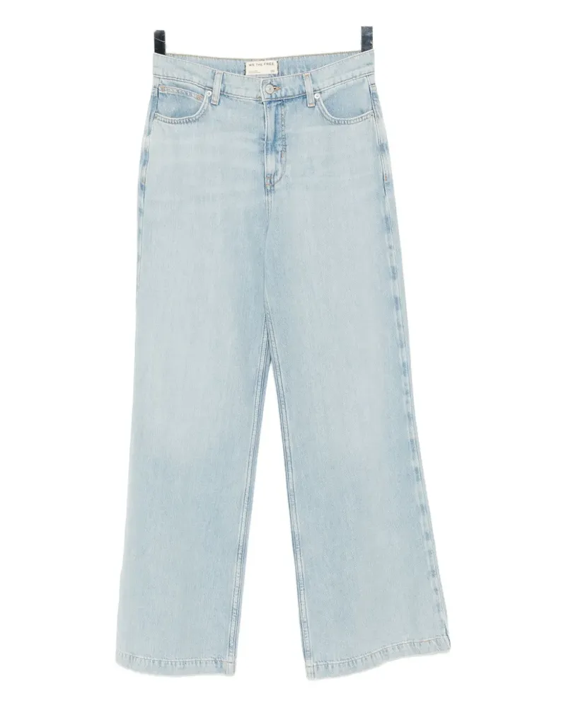 Free People Gestreifte Jeans - Blau Blau