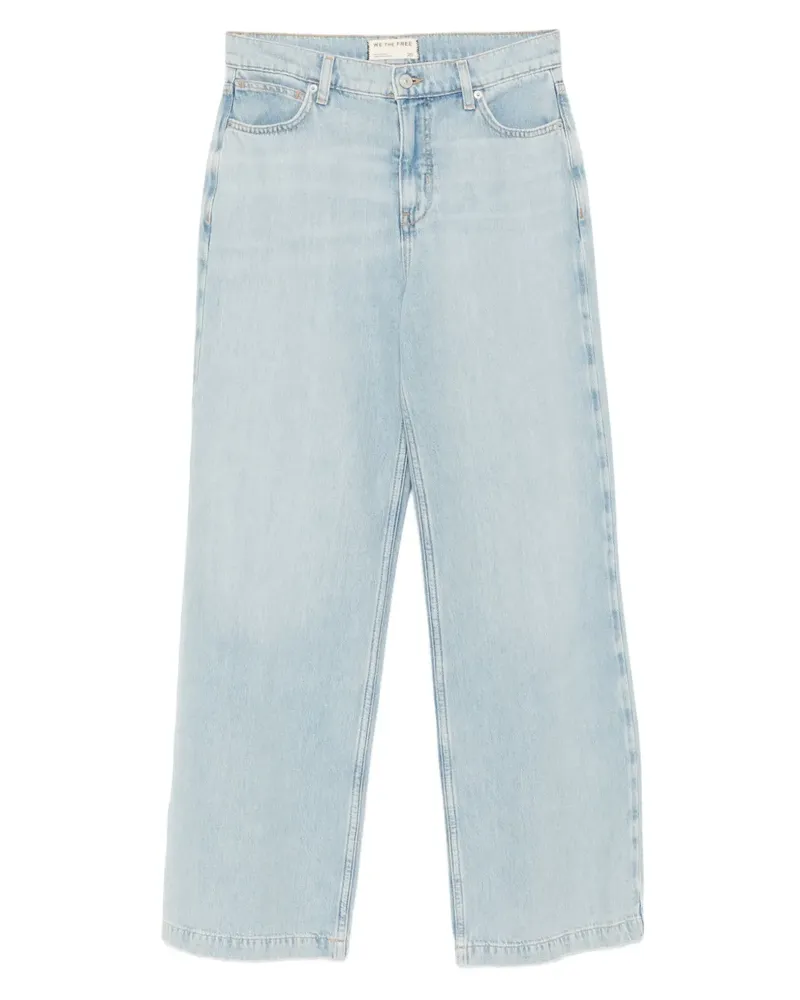 Free People Gestreifte Jeans - Blau Blau