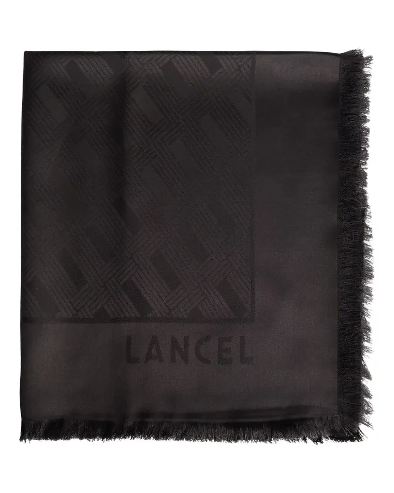 Lancel Schal mit Monogrammmuster - Schwarz Schwarz