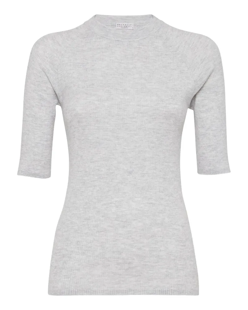 Brunello Cucinelli Gerippter Strickpullover - Grau Grau