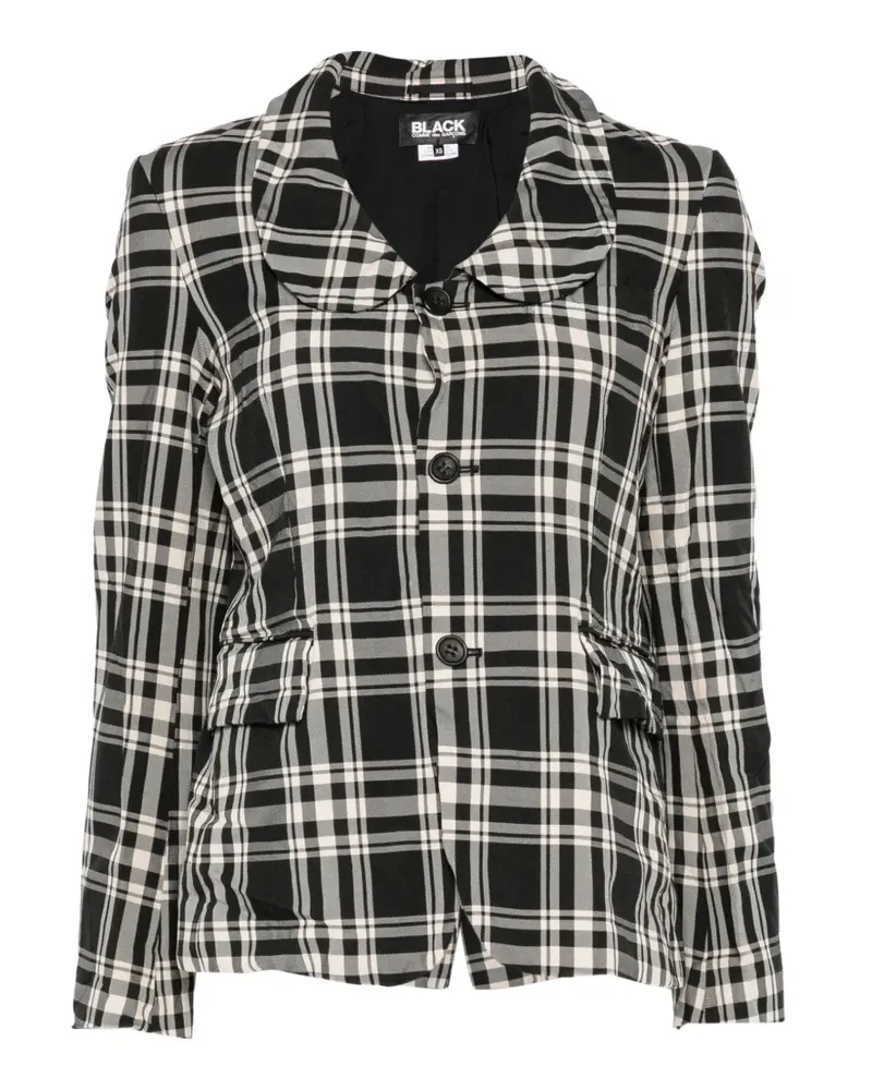 Comme des Garçons Blazer mit Karomuster - Schwarz Schwarz