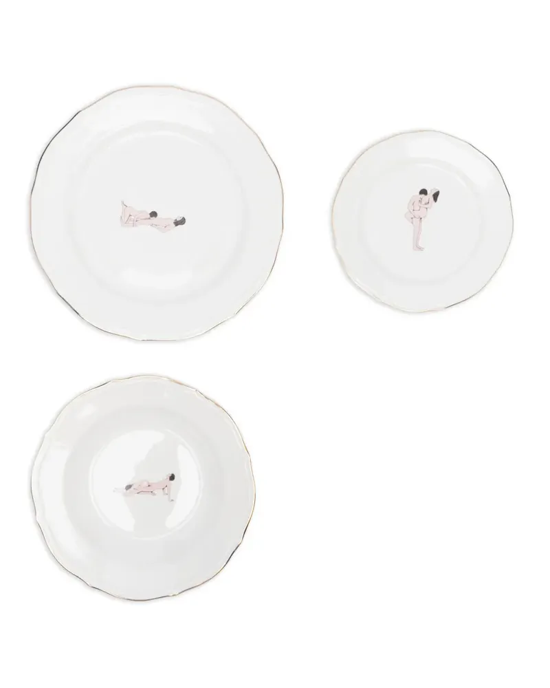 Seletti x Bruno Laurenzano Seikantai5271 - Suspended Teller (4er-Set) - Weiß Weiß