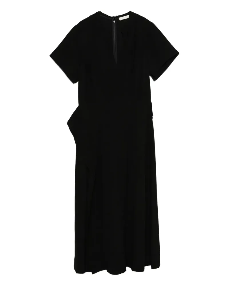 Ulla Johnson v-neck draped dress - Schwarz Schwarz