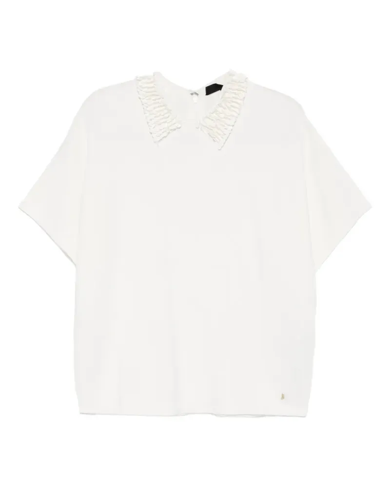 Liu Jo Bluse mit Rüschenkragen - Weiß Weiß
