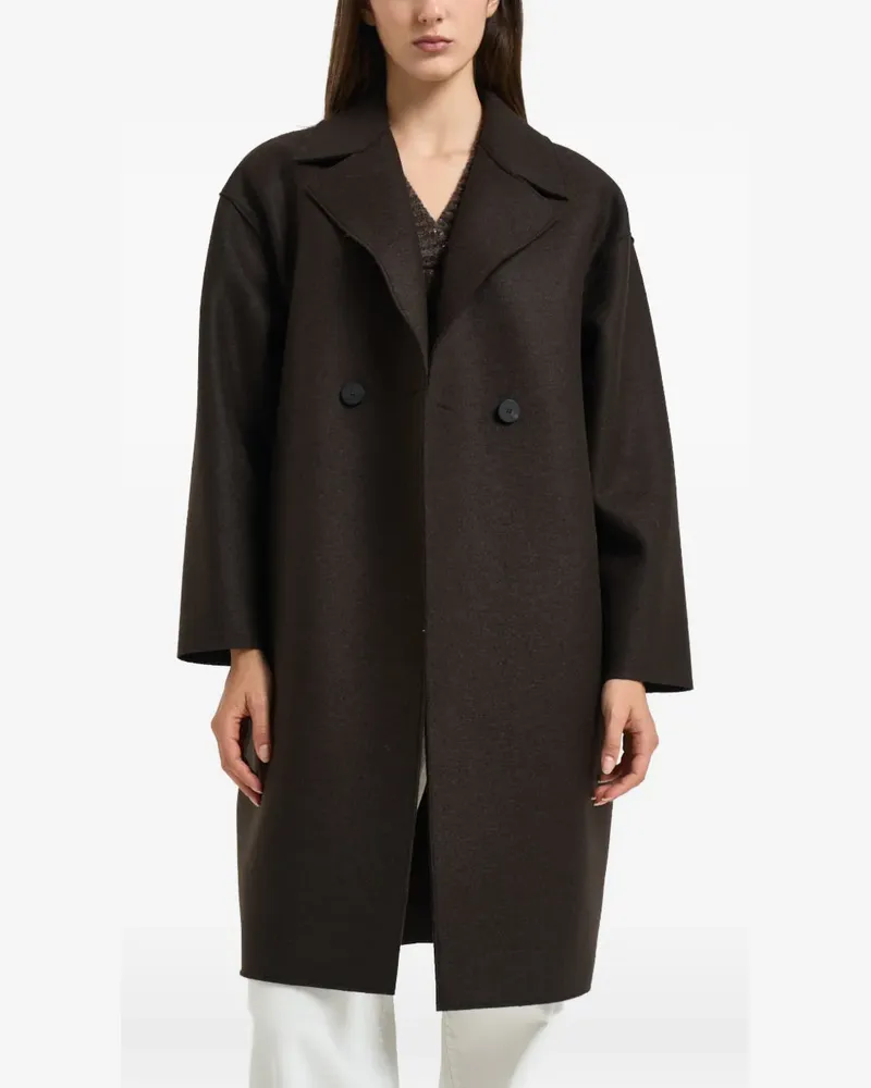 Harris Wharf London double-breasted notched-lapels coat - Braun Braun