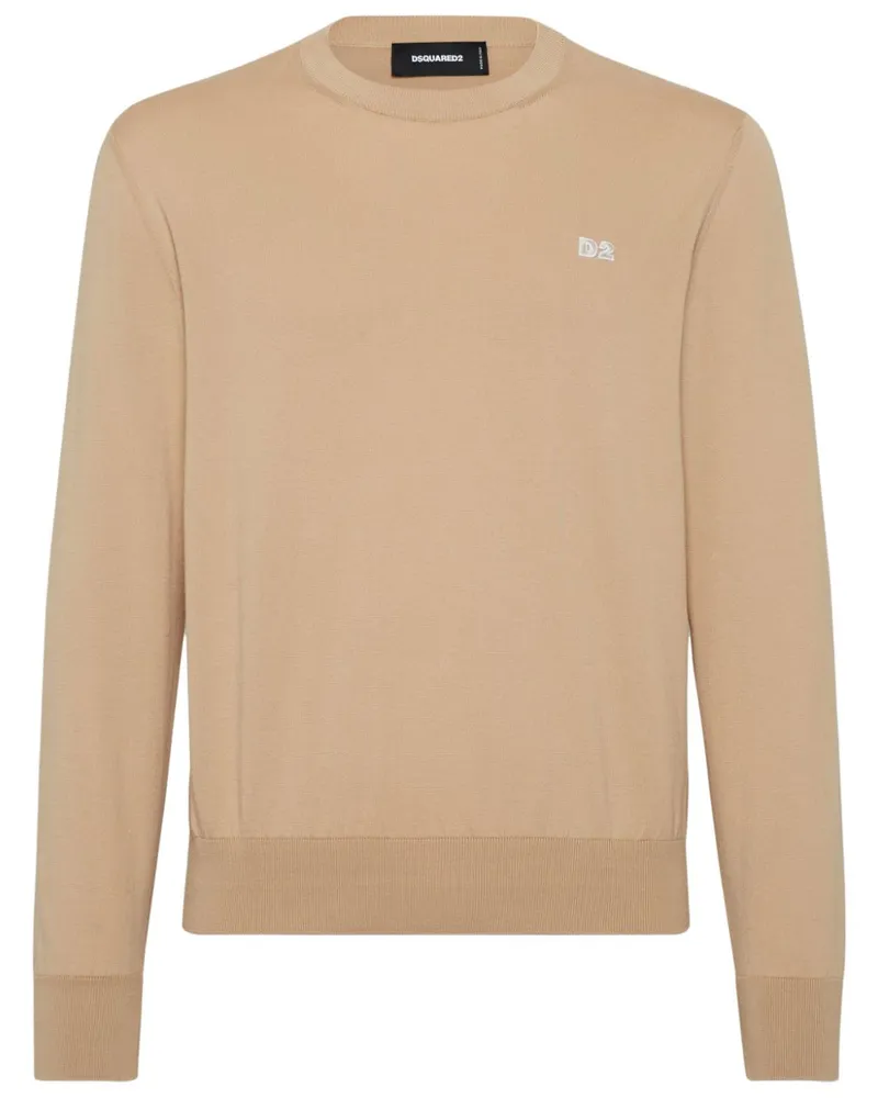 Dsquared2 Pullover mit D2-Stickerei - Nude Nude