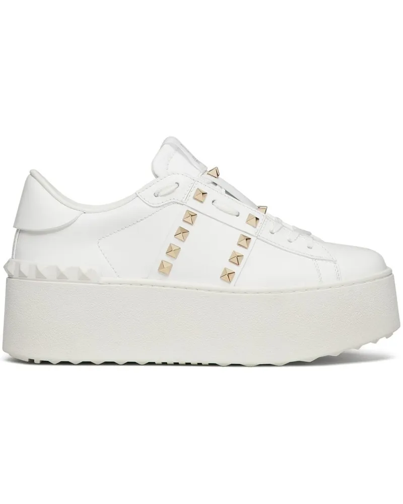 Valentino Garavani Rockstud Untitled Flatform-Sneakers Weiß