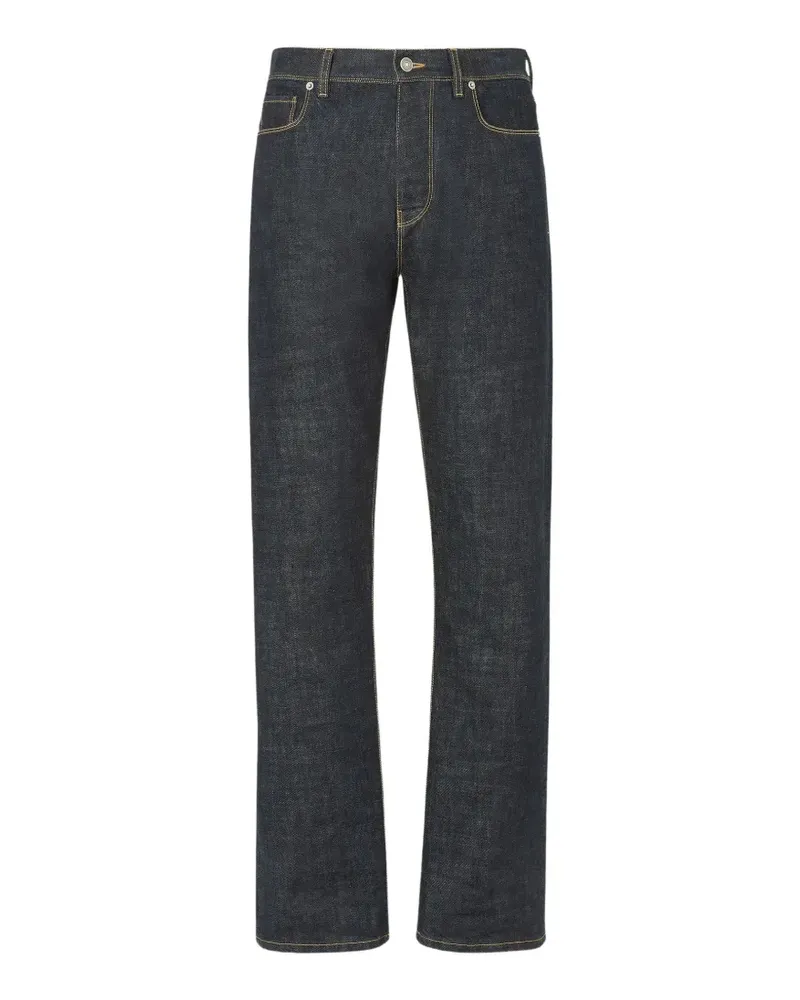 Fendi Jeans mit Kontrastnähten - Blau Blau