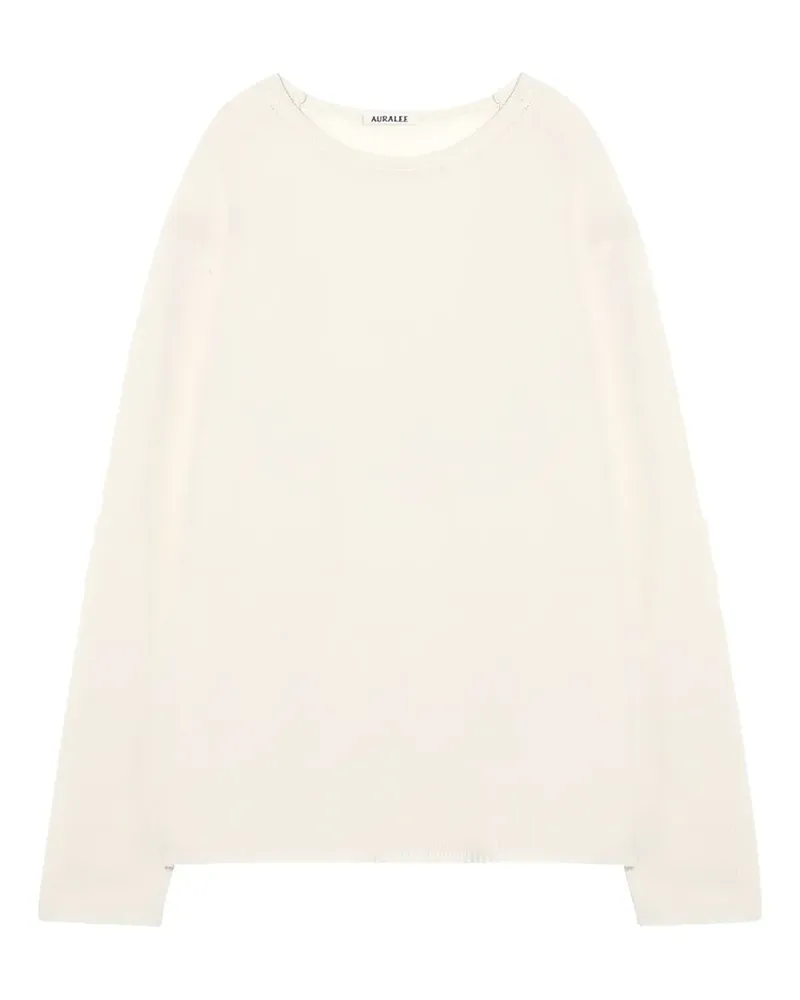 AURALEE Klassischer Kaschmirpullover - Nude Nude