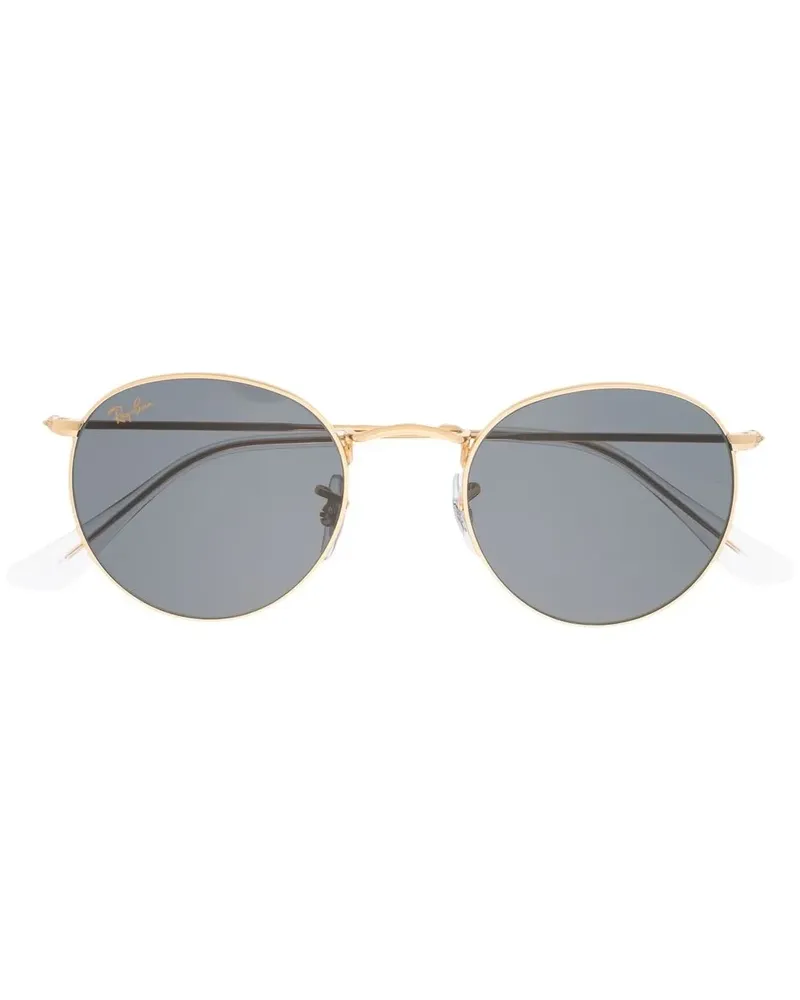 Ray Ban Sonnenbrille mit rundem Gestell - Gold Gold