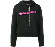 Kapuzenpullover mit Logo-Muster - Schwarz